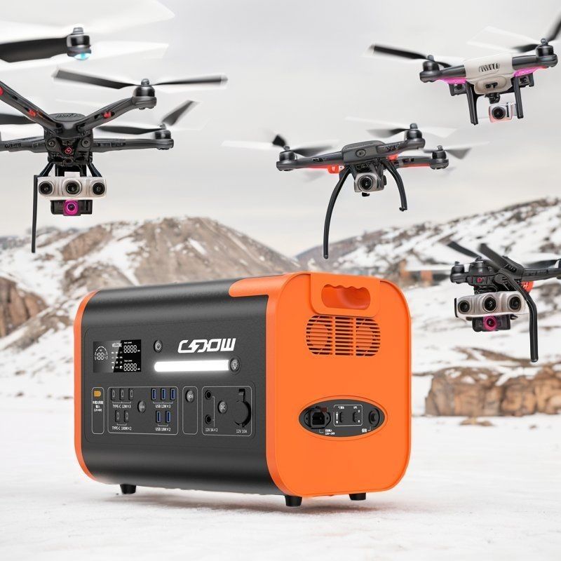 USB y generador de batería de litio mini 2000W tipo C para el hogar / al aire libre / campamento / emergencia
