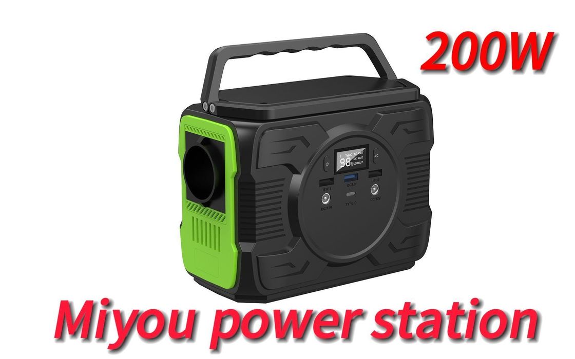 Generador de energía renovable portátil 200W/173wh Almacenamiento de energía solar Suministro de energía móvil