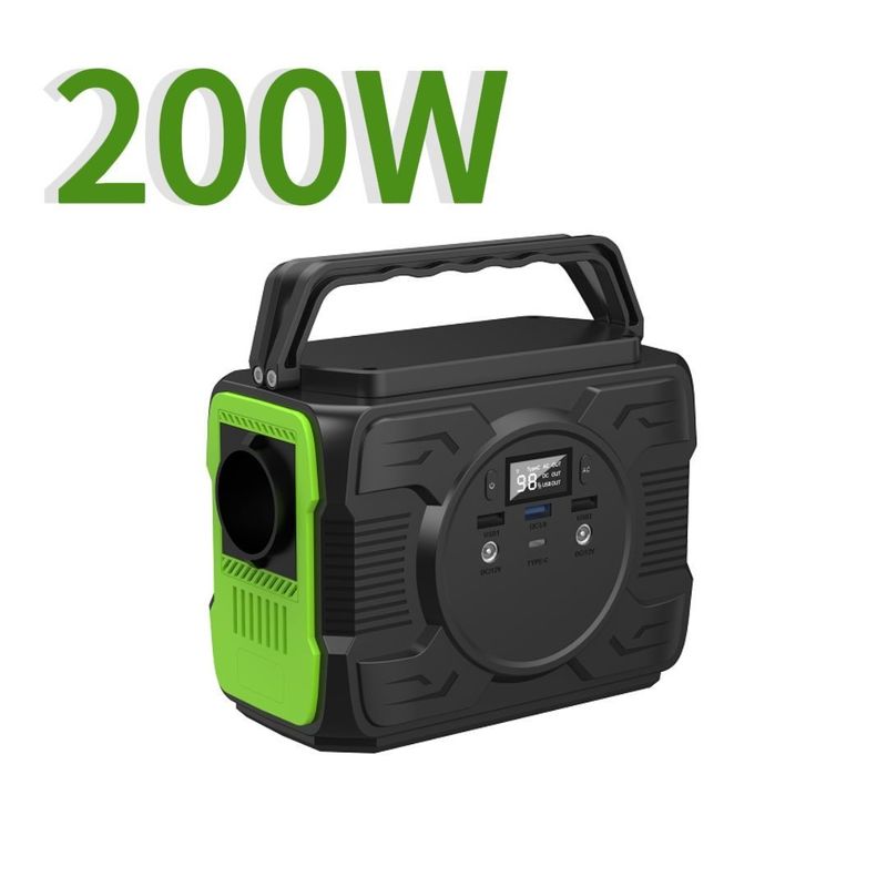 Cargador portátil de paneles solares de 200W para exteriores con luz LED SOS y diseño impermeable
