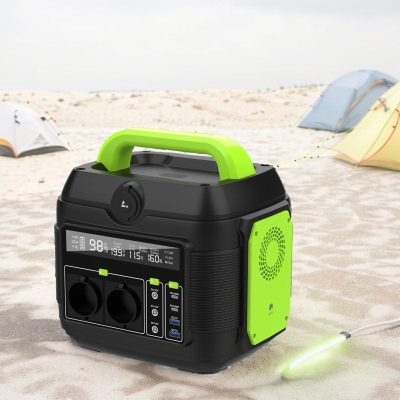 Planta de energía solar portátil de 600W UPS para acampar de emergencia de respaldo 110V 220V Inversor