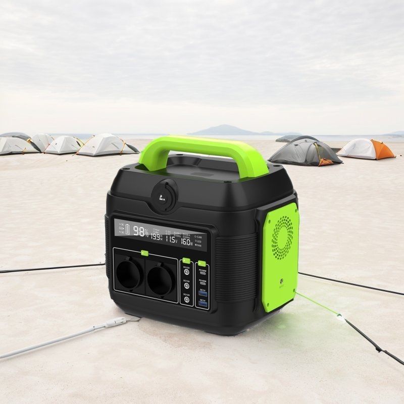 Solución de energía para camping al aire libre Estación eléctrica de 600W con batería de litio y salida S6