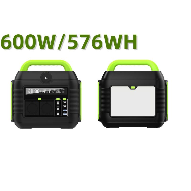 600W AC110V AC220V Batería de litio Estación de energía solar portátil para autocaravana y RV