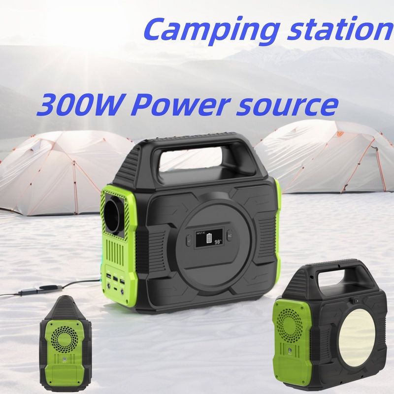EU AC Socket Batería de litio reciclable de 300W Generador solar para exteriores