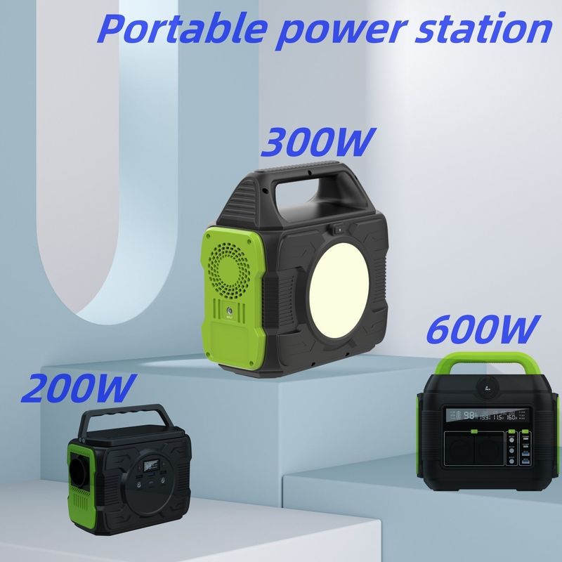 Estación eléctrica portátil de acampada al aire libre 300W AC de salida de alta potencia con batería de litio