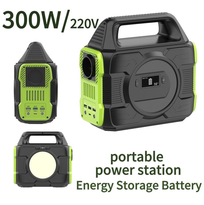 Generador de respaldo de la central eléctrica de batería portátil de 300W para aplicaciones domésticas con mango MPPT