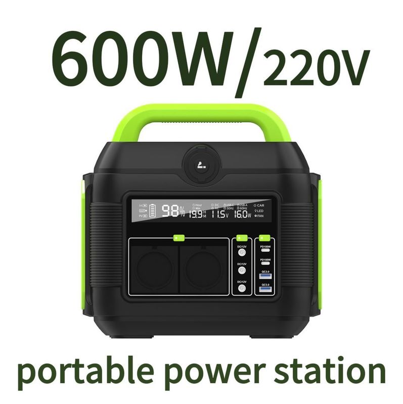 Fuente de energía solar portátil de 300W/500W/600W/1500W para acampar al aire libre ininterrumpidamente