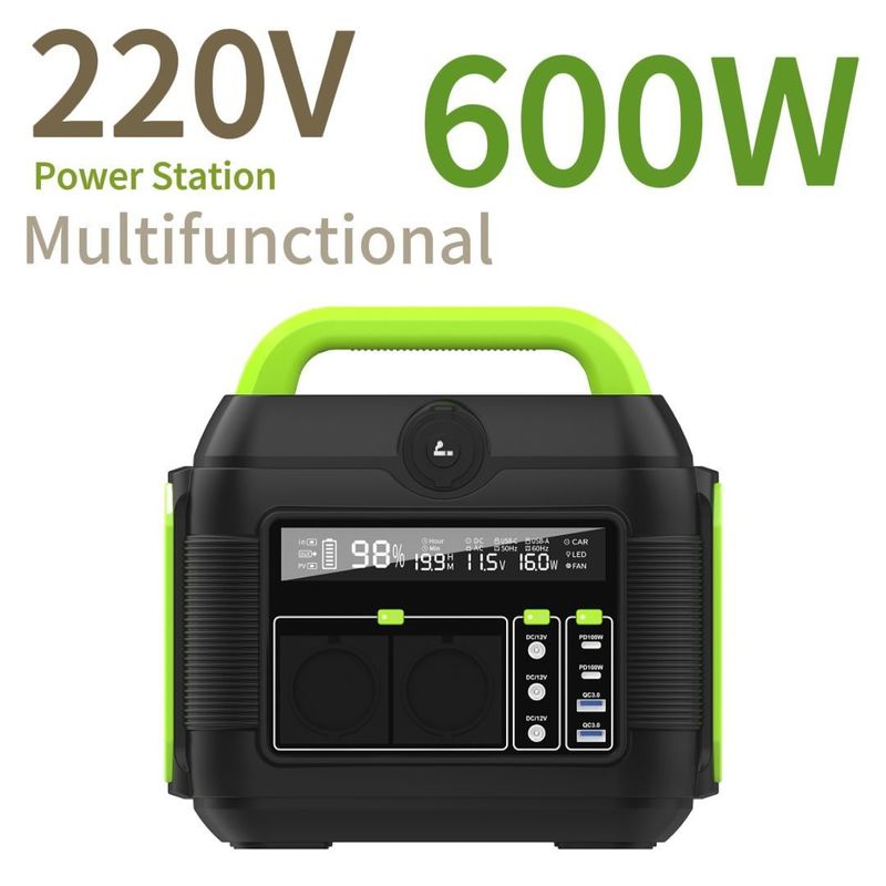 Estación de energía portátil de 600W 300W 500W 1200W 2200W para trabajo al aire libre de campamento es MPPT