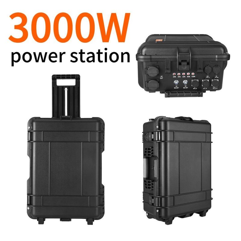 Estación de energía eólica solar portátil recargable de 2kw con salida de onda senoidal pura de CA