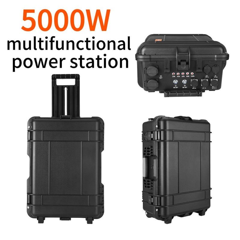 Batería de iones de litio silenciosa de 50000W Generador solar de 2500W para suministro de energía de emergencia