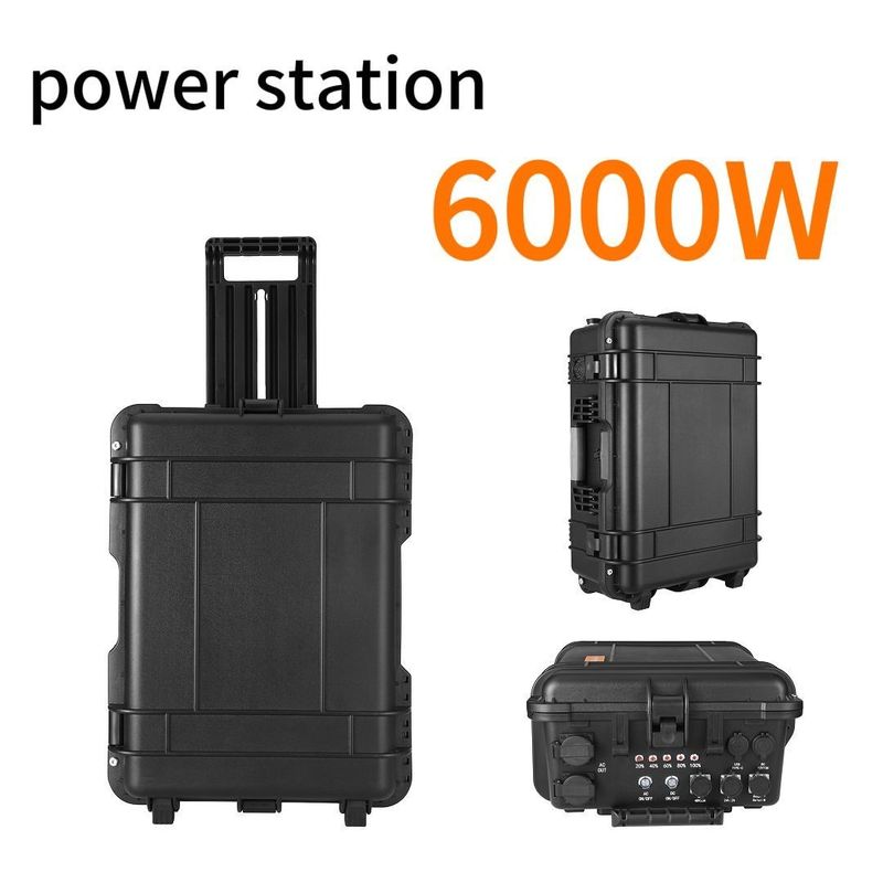 Estación eléctrica al aire libre Generador portátil de 6000W con carga rápida y 18W USB/Tipo-C