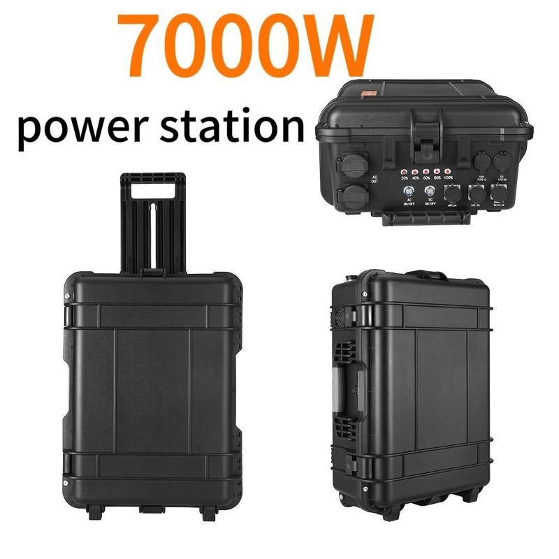 Baterías de litio ternárias de 7000W Fuente de alimentación móvil portátil para cargar automóviles y energía solar