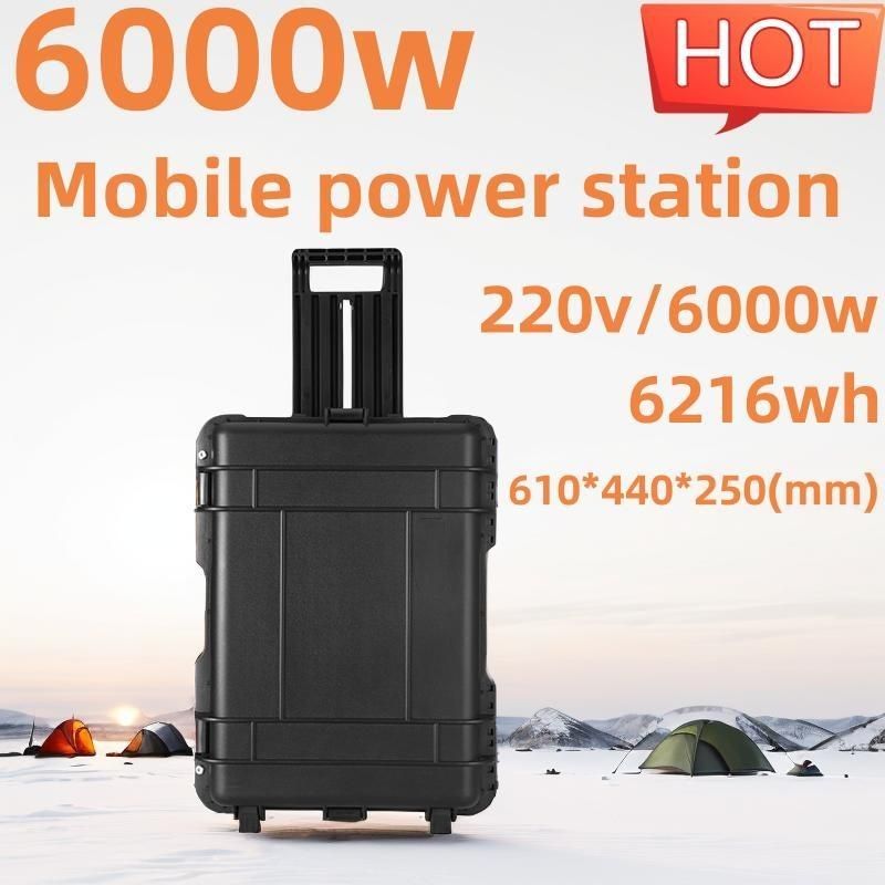 Generador solar portátil de 6000watt con batería de litio ternario y central eléctrica móvil