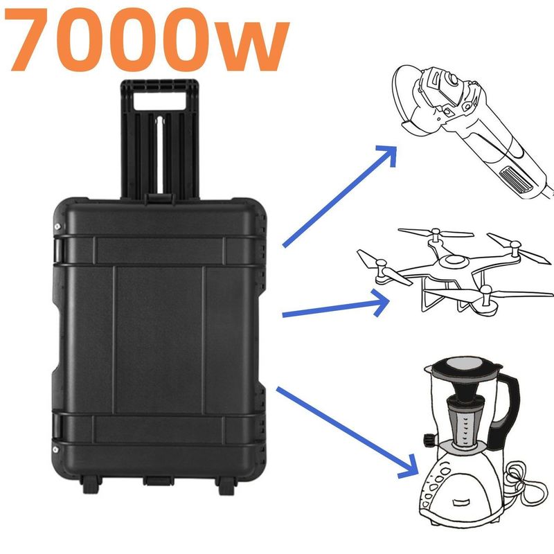 Potencia 7000W/6993wh Generador solar para luces exteriores 610*440*250 mm a prueba de explosión