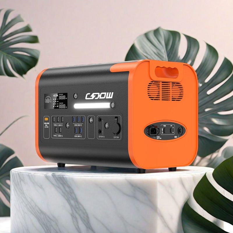 Generador de almacenamiento de energía de emergencia para acampar al aire libre 2200W Potencia de salida 2048wh Capacidad