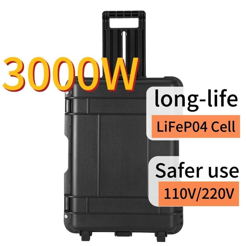 Suministro de energía para automóviles y móviles exteriores Generador solar portátil de 3000W Tiempo de carga 6-7h