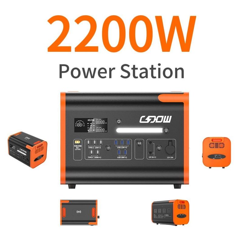 AT22 Solar 2000W 2200W 2500W 3000W Estación eléctrica generadora portátil para su beneficio