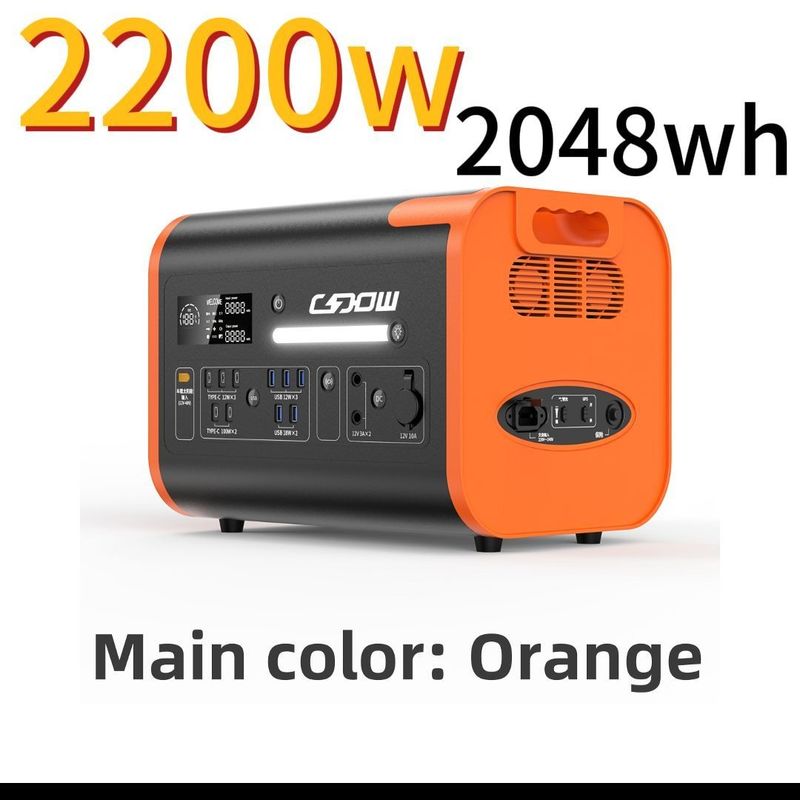 Fuente de alimentación portátil de carga rápida de 1500W con pantalla y estación de energía móvil UPS de 1800W