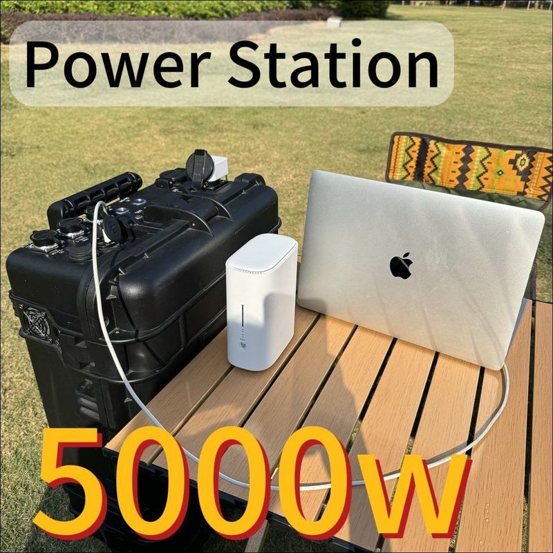 Estación de energía móvil de onda senoidal pura de gran capacidad 5000W/7000W para aventuras al aire libre