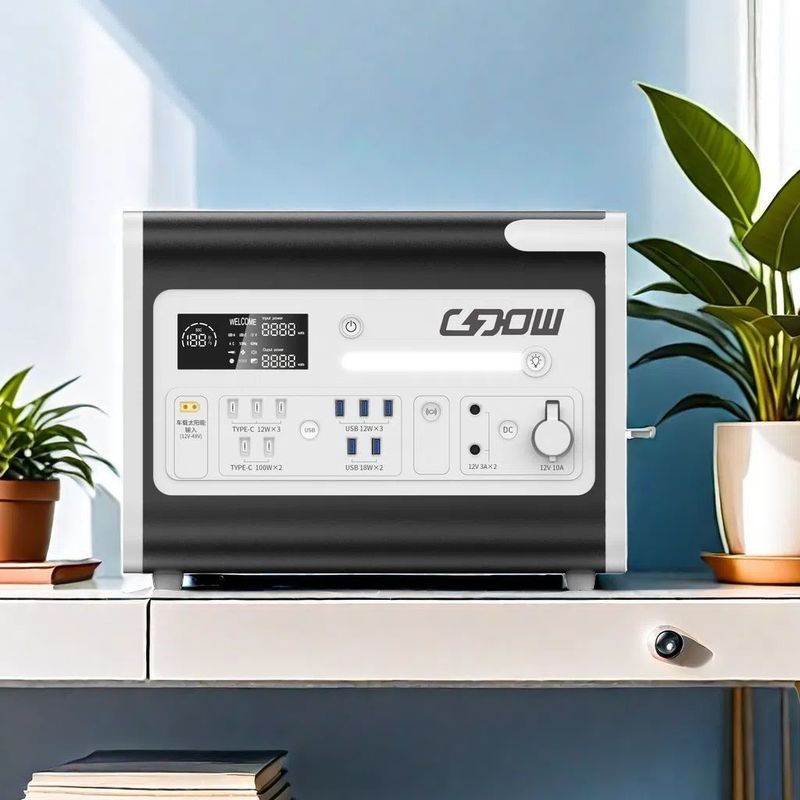 Modo de carga de paneles solares portátiles LiFePO4 2000W UPS Energía móvil para ayuda en caso de desastre