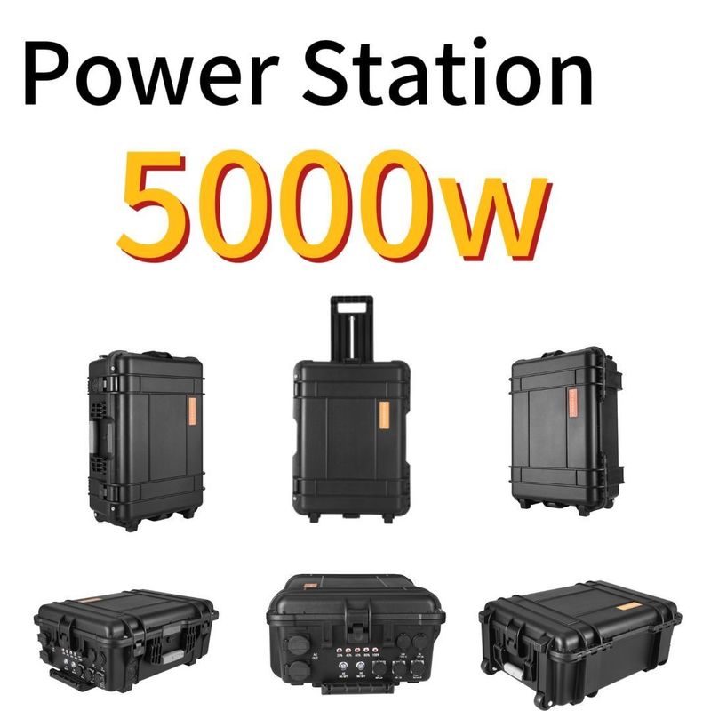 Tipo de inversor de onda senoidal pura de 5000W de gran capacidad Estación de energía solar de litio