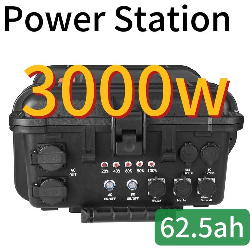 Estación eléctrica de emergencia de drones con energía solar 3000W 62.5ah con certificación CE.Un38.3