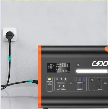 Generador móvil de 1000W cargador solar enchufe de salida de CA para central eléctrica al aire libre de 2200W