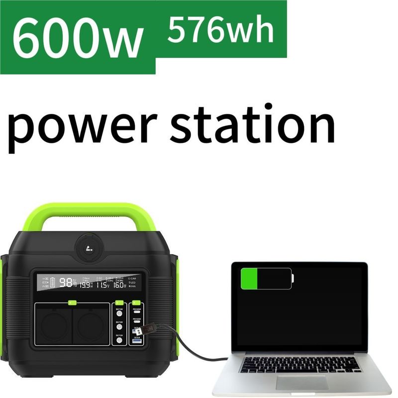 Estación de energía portátil de 300W/600W de potencia móvil 110V/220V para carga de emergencia al aire libre