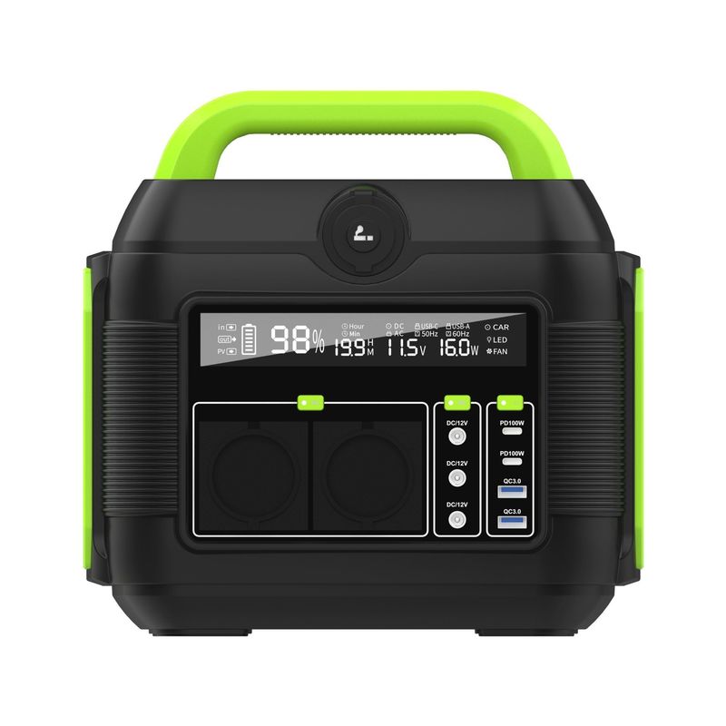 Estación de energía portátil multifuncional de 600W/576ah de 6 kg para acampar al aire libre y emergencias