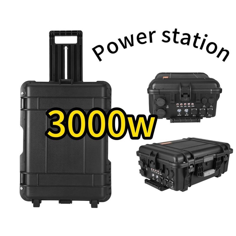 Estación eléctrica móvil de emergencia exterior de batería de litio de 3000W a 1000W CE.Un38.3 Certificación