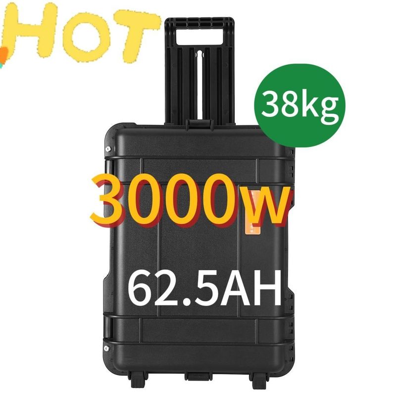 Fuente de alimentación móvil de onda senoidal pura 3000W/3000wh para la central eléctrica portátil de UAV