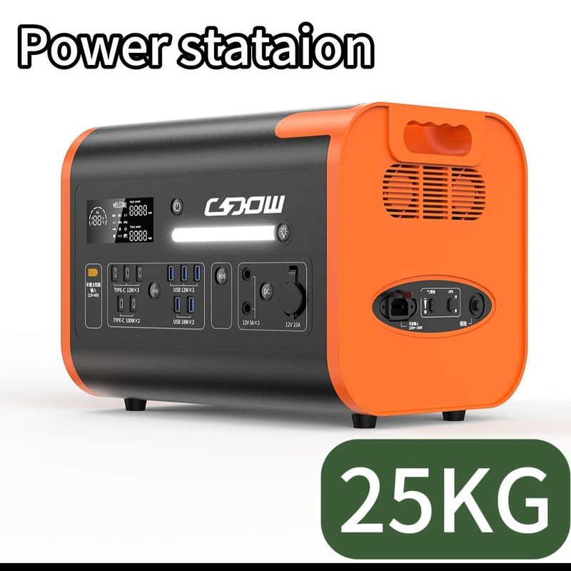LiFePO4 500W 2200W Carga inalámbrica Sistema de energía solar portátil Estación de energía portátil