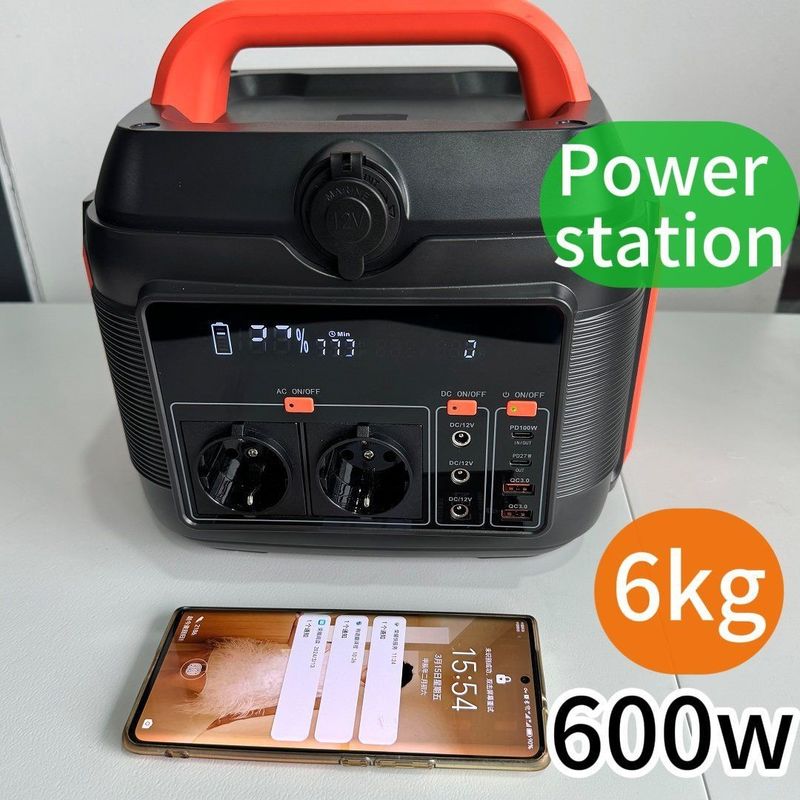 Estación eléctrica portátil de tecnología de almacenamiento de energía de 600W/1000W/1200W con batería de litio