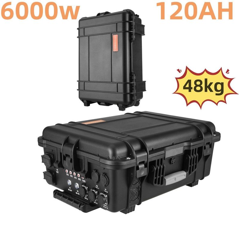 Generador solar de onda senoidal pura de 6000W/120ah para soluciones de energía para el hogar y el exterior