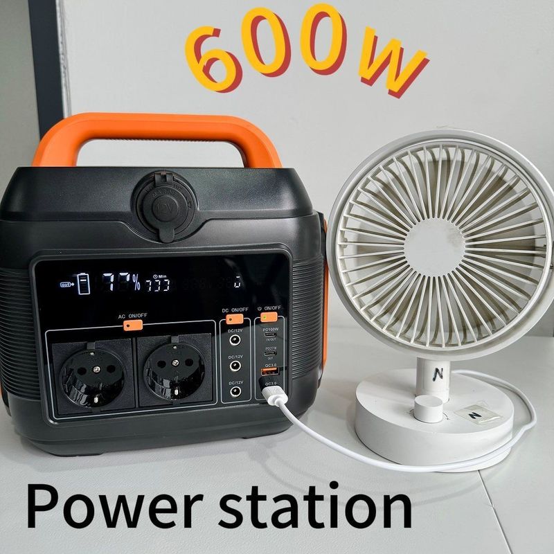 Potencia de reserva de batería de tipo C de 600W/576wh de corriente alterna y corriente continua Estación de energía portátil de emergencia