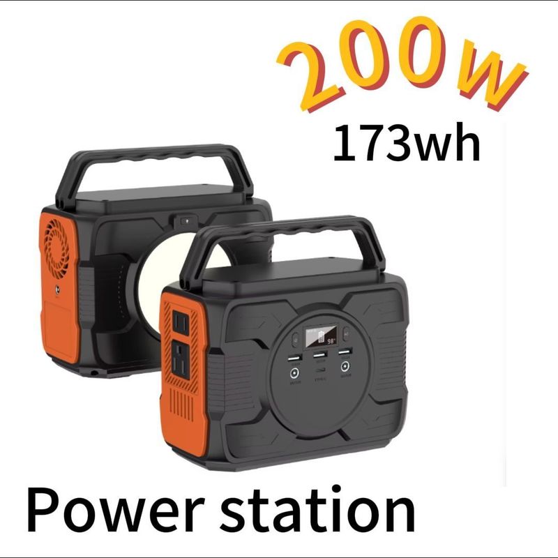 200W/173whc Batería de energía de respaldo de emergencia Estación de energía portátil Mejor flash de luz LED