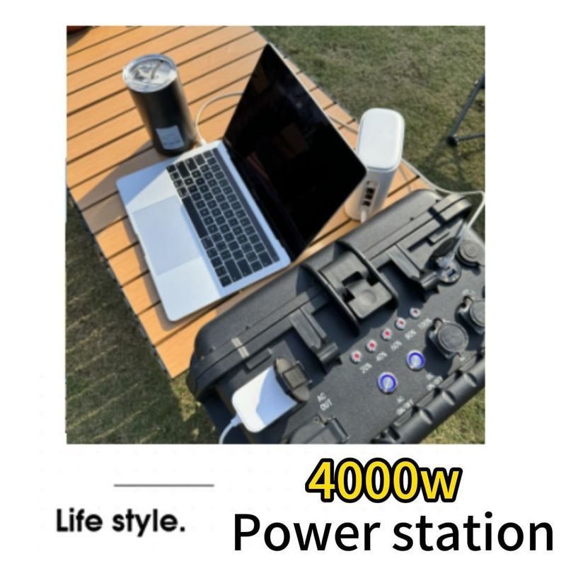4000W/3840wh/80ah LiFePO4 Estación eléctrica de carga solar de barra de mano con fácil portabilidad