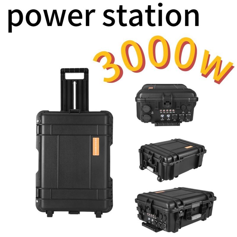 Viaje 3000W/220V/110V/UPS Pure Sine LiFePO4 Batería de respaldo Camping Estación de energía portátil