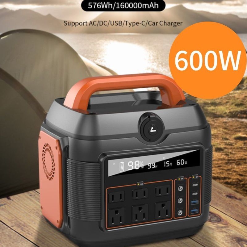 Estación de energía de generador solar de emergencia portátil de 600 W para soluciones de carga móvil