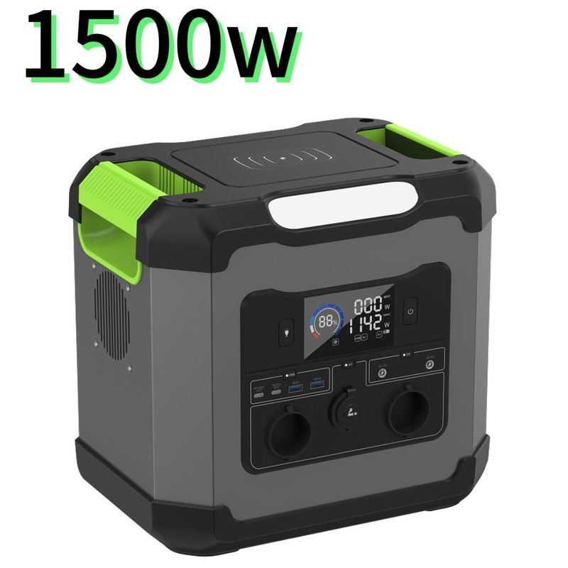 1200W/1500W/2000W Fuente de alimentación móvil 1500W potencia de salida CA para central eléctrica portátil