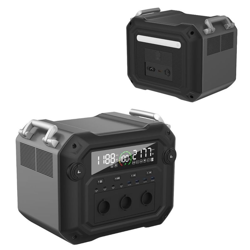 LiFePO4 Inversor de potencia portátil de 3600W para camping y estación de emergencia al aire libre