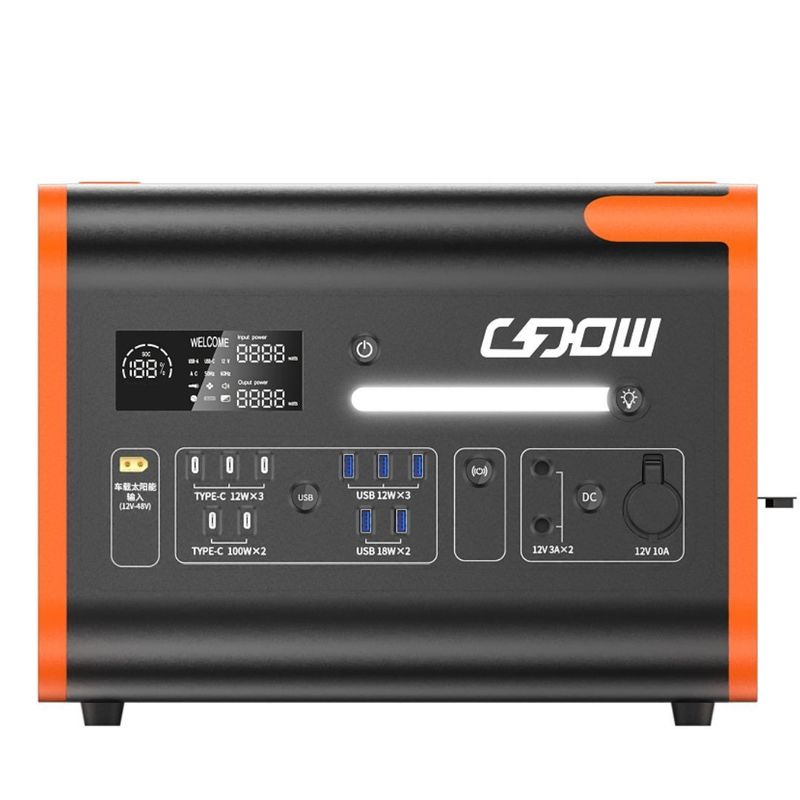 LiFePO4 Energía 2200W/2400W Generador solar Estación de energía portátil Vida útil 2000 veces