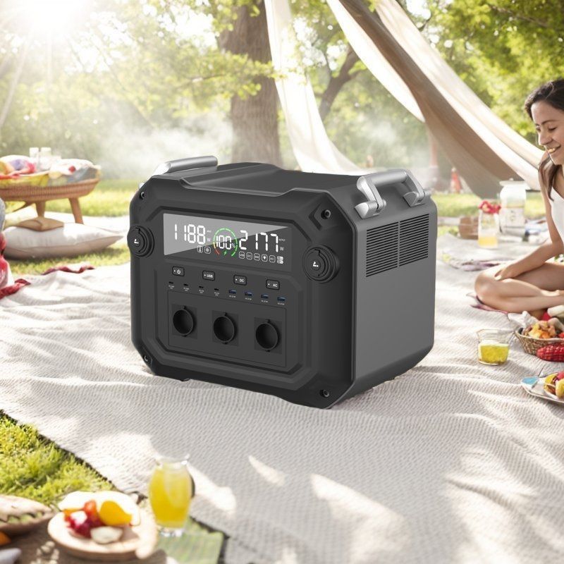 Invertidor bidireccional Invertidor 2500W para campamento Estación de energía portátil para el hogar exterior