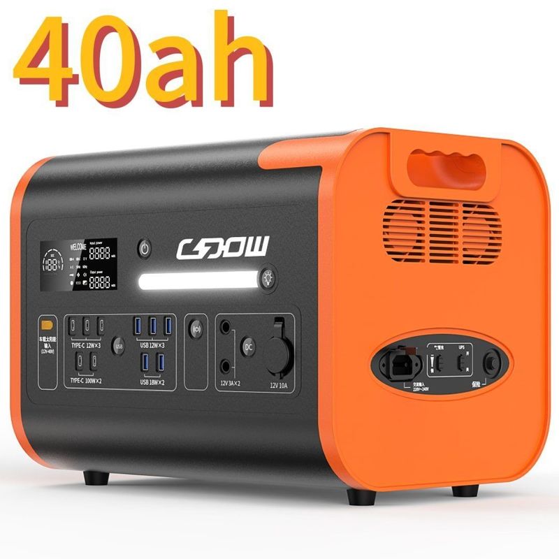 Explora al aire libre con una central eléctrica portátil de 2200W/2048wh e inversor de onda senoidal puro