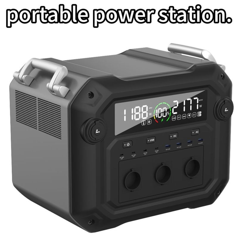 2500W de potencia de salida AC Estación de energía portátil Un38.3 Autenticación MSDS para viajes al aire libre