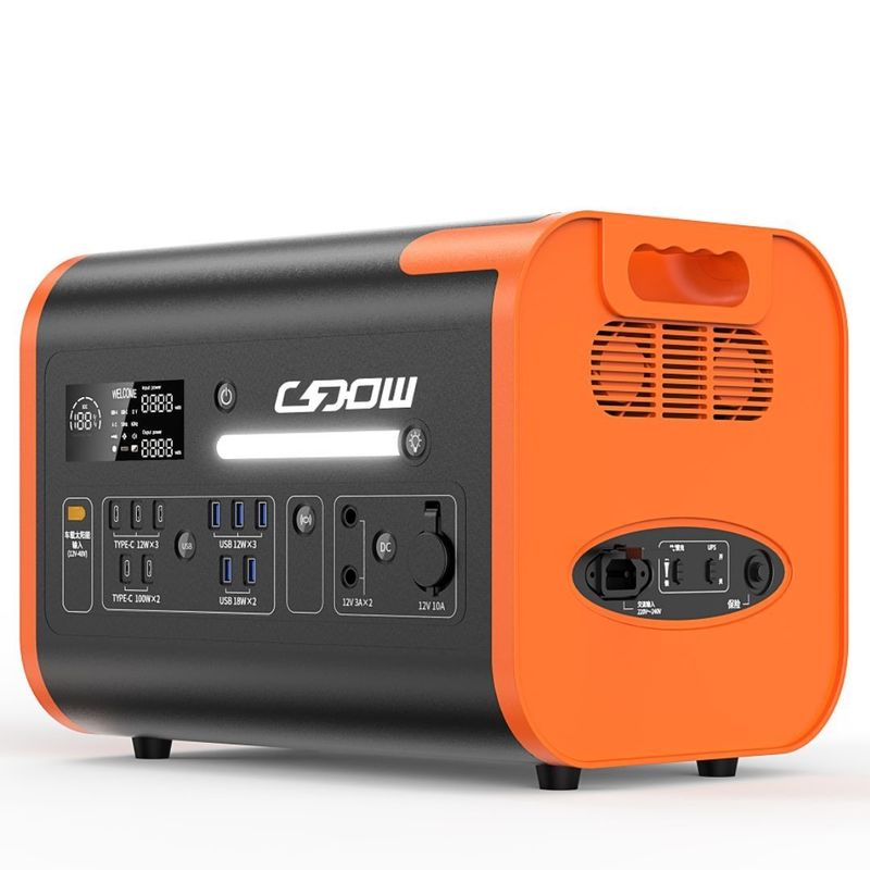Estación de energía portátil para camping al aire libre 40ah/2200W con pantalla de cristal líquido