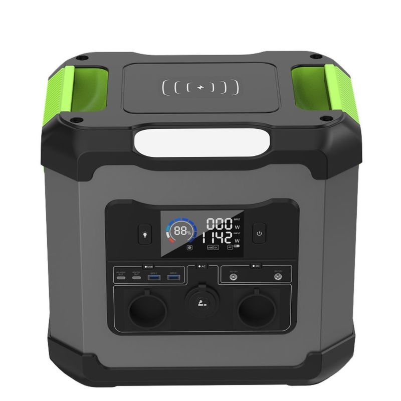 Luces LED de emergencia y carga inalámbrica de 5W Generador solar de 1500W para camping al aire libre
