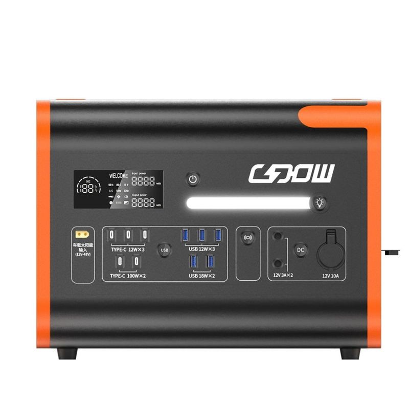 2200W/2048wh Estación de energía portátil Paneles solares Modo de carga 2000 veces Vida útil