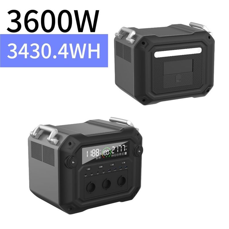 Inversor bidireccional 3600W/3430.4wh Fuente de alimentación móvil multifuncional para el exterior