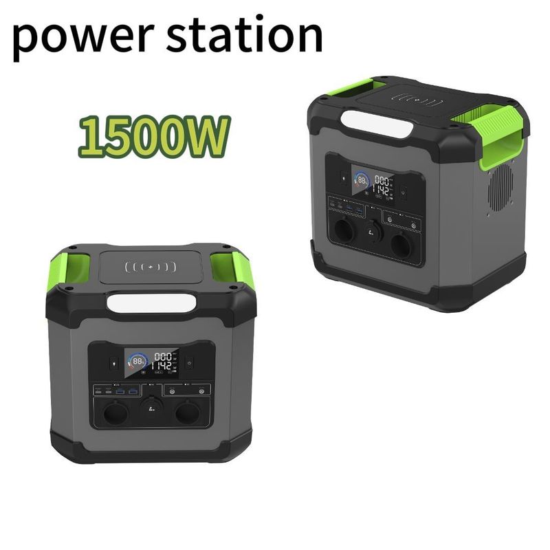Estación de energía portátil de 1500W con carga de paneles solares de 110V/220V