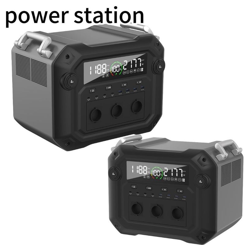 Almacenamiento de energía Estación de energía portátil con 1200W de entrada de CA y 3600W/3430.4wh de capacidad